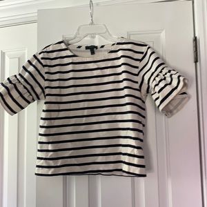 J Crew cropped ruffle shirt size small